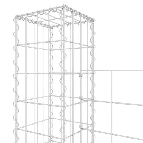 OGRODZENIE GABIONOWE Z 8 SŁUPKAMI ŻELAZO 860X20X150CM