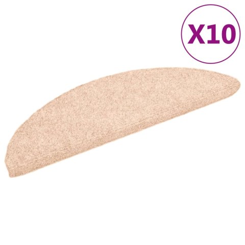 SAMOPRZYLEPNE NAKŁADKI NA SCHODY 10 SZT. BRĄZOWE 56X17X3CM