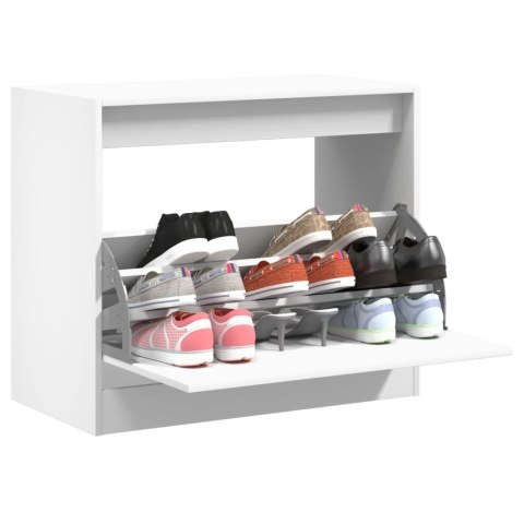 SZAFKA NA BUTY, BIAŁA, 80X42X69 CM, MATERIAŁ DREWNOPOCHODNY