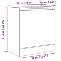 SZAFKA NA BUTY CZARNA 60X34X63,5CM