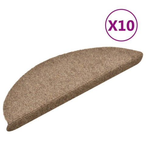 SAMOPRZYLEPNE NAKŁADKI NA SCHODY 10 SZT. KREMOWE 56X17X3CM
