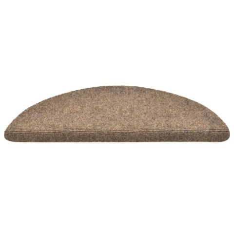 SAMOPRZYLEPNE NAKŁADKI NA SCHODY 10 SZT. KREMOWE 56X17X3CM