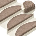 SAMOPRZYLEPNE NAKŁADKI NA SCHODY 5 SZT. KREMOWE 65X21X4CM