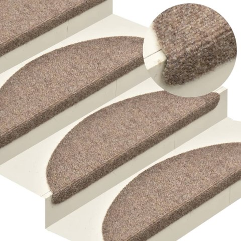 SAMOPRZYLEPNE NAKŁADKI NA SCHODY 5 SZT. KREMOWE 65X21X4CM