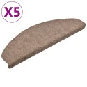 SAMOPRZYLEPNE NAKŁADKI NA SCHODY 5 SZT. KREMOWE 65X21X4CM
