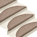 SAMOPRZYLEPNE NAKŁADKI NA SCHODY 5 SZT. KREMOWE 65X21X4CM