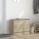 SZAFKA NA BUTY, DĄB SONOMA 80X34X63 CM, MATERIAŁ DREWNOPOCHODNY