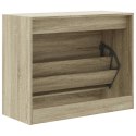 SZAFKA NA BUTY, DĄB SONOMA 80X34X63 CM, MATERIAŁ DREWNOPOCHODNY