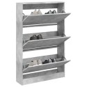 SZAFKA NA BUTY SZAROŚĆ BETONU 80X21X125,5CM