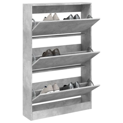SZAFKA NA BUTY SZAROŚĆ BETONU 80X21X125,5CM