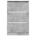 SZAFKA NA BUTY SZAROŚĆ BETONU 80X21X125,5CM