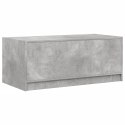 STOLIK KAWOWY SZKLANE DRZWICZKI SZAROŚĆ BETONU 102X50X42CM