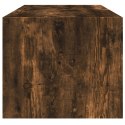 STOLIK KAWOWY SZKLANE DRZWICZKI PRZYDYMIONY DĄB 102X50X42CM