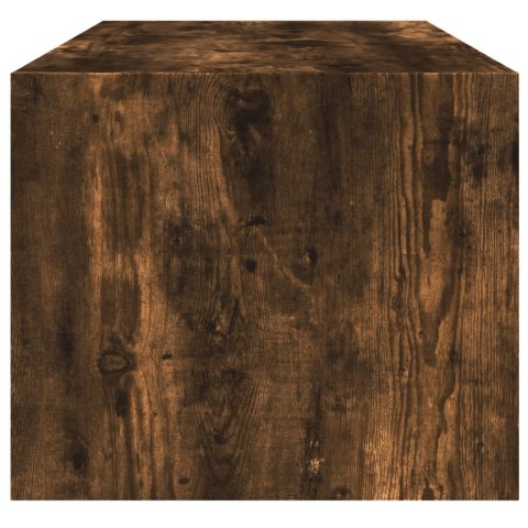STOLIK KAWOWY SZKLANE DRZWICZKI PRZYDYMIONY DĄB 102X50X42CM