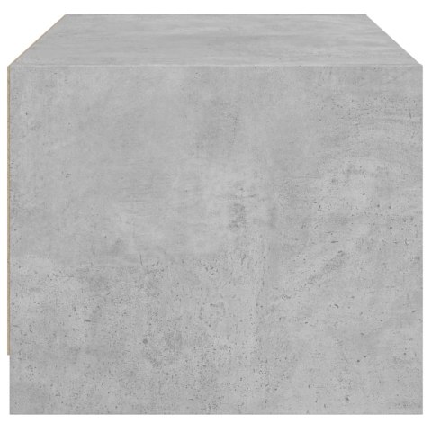 STOLIK KAWOWY SZKLANE DRZWICZKI SZAROŚĆ BETONU 68X50X42CM