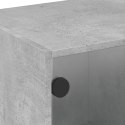 STOLIK KAWOWY SZKLANE DRZWICZKI SZAROŚĆ BETONU 68X50X42CM