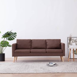 3-OSOBOWA SOFA TAPICEROWANA TKANINĄ BRĄZOWA