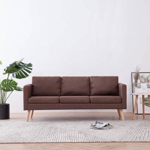 3-OSOBOWA SOFA TAPICEROWANA TKANINĄ BRĄZOWA
