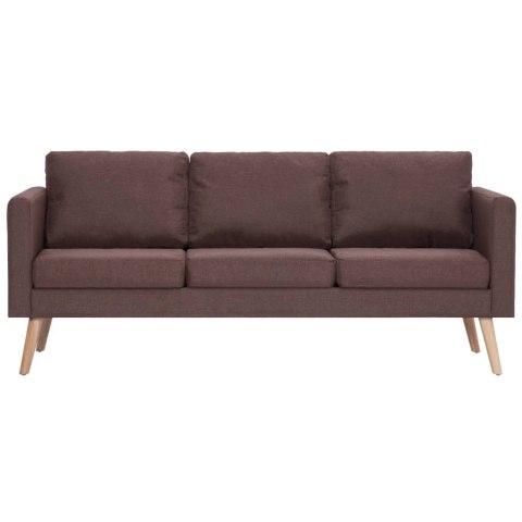 3-OSOBOWA SOFA TAPICEROWANA TKANINĄ BRĄZOWA