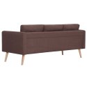 3-OSOBOWA SOFA TAPICEROWANA TKANINĄ BRĄZOWA