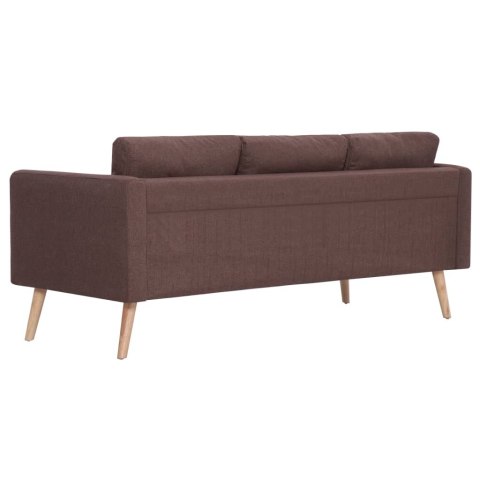 3-OSOBOWA SOFA TAPICEROWANA TKANINĄ BRĄZOWA