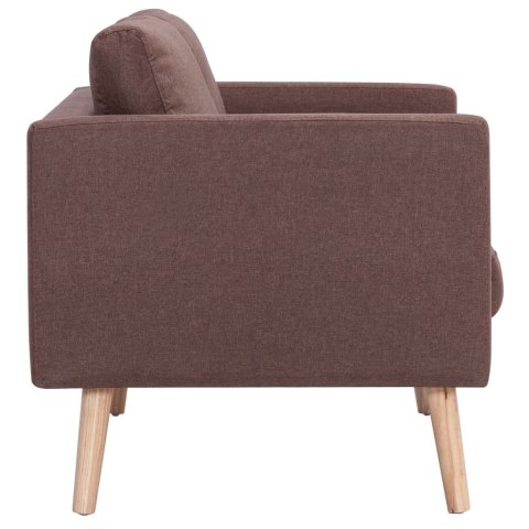 3-OSOBOWA SOFA TAPICEROWANA TKANINĄ BRĄZOWA