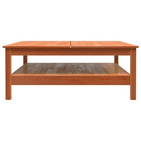 STOLIK KAWOWY WOSKOWY BRĄZ 100X100X40CM LITE DREWNO SOSNOWE