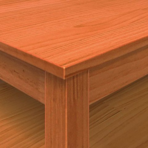 STOLIK KAWOWY WOSKOWY BRĄZ 100X100X40CM LITE DREWNO SOSNOWE