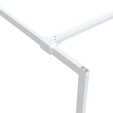 ŚCIANKA PRYSZNICOWA BIAŁA 80X195CM PRZEZROCZYSTE SZKŁO ESG