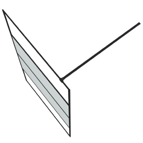 ŚCIANKA PRYSZNICOWA CZARNA 115X195CM PÓŁMROŻONE SZKŁO ESG