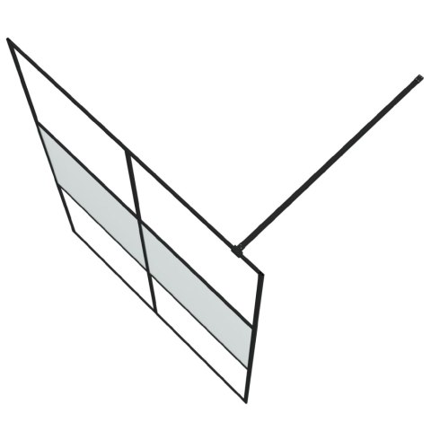 ŚCIANKA PRYSZNICOWA CZARNA 140X195CM PÓŁMROŻONE SZKŁO ESG