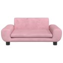 SOFA DLA DZIECI RÓŻOWA 70X45X33CM AKSAMIT