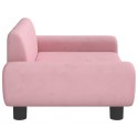 SOFA DLA DZIECI RÓŻOWA 70X45X33CM AKSAMIT