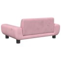 SOFA DLA DZIECI RÓŻOWA 70X45X33CM AKSAMIT