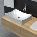 UMYWALKA ŁAZIENKOWA BIAŁA PORCELANA NIETYPOWY KSZTAŁT