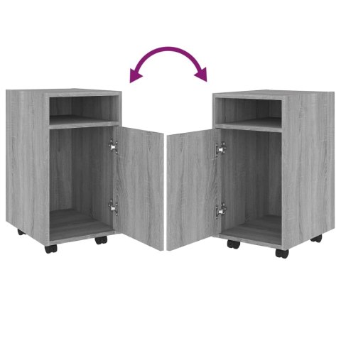 SZAFKA BOCZNA NA KÓŁKACH SZARY DĄB SONOMA 33X38X60CM