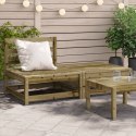 OGRODOWA SOFA BEZ PODŁOKIETNIKÓW PODNÓŻEK IMPREGNOWANA SOSNA