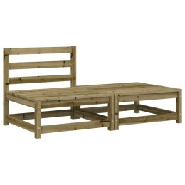 OGRODOWA SOFA BEZ PODŁOKIETNIKÓW PODNÓŻEK IMPREGNOWANA SOSNA
