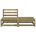 OGRODOWA SOFA BEZ PODŁOKIETNIKÓW PODNÓŻEK IMPREGNOWANA SOSNA
