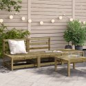 OGRODOWA SOFA BEZ PODŁOKIETNIKÓW PODNÓŻEK IMPREGNOWANA SOSNA