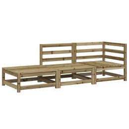 OGRODOWA SOFA Z PODNÓŻKIEM 2-OSOBOWA IMPREGNOWANA SOSNA