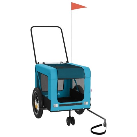 PRZYCZEPKA ROWEROWA DLA ZWIERZĄT TKANINA OXFORD I ŻELAZO