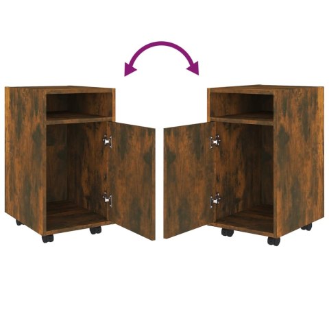 SZAFKA BOCZNA NA KÓŁKACH PRZYDYMIONY DĄB 33X38X60CM