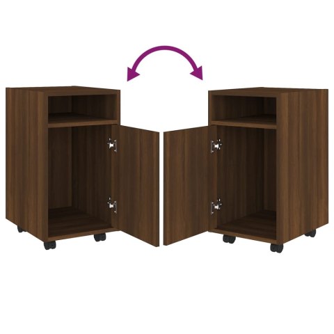 SZAFKA BOCZNA NA KÓŁKACH BRĄZOWY DĄB 33X38X60CM