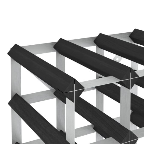 STOJAK NA 12 BUTELEK WINA CZARNY LITE DREWNO SOSNOWE