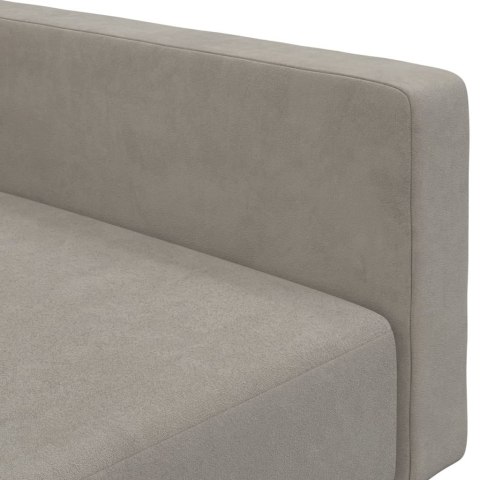 2-OSOBOWA KANAPA JASNOSZARA TAPICEROWANA AKSAMITEM