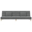 2-OSOBOWA KANAPA 2 PODUSZKI CIEMNOSZARA TAPICEROWANA TKANINĄ