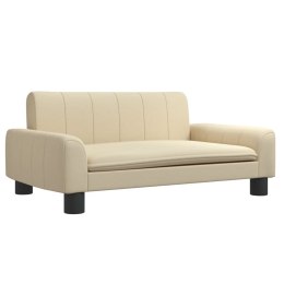 SOFA DLA DZIECI KREMOWA 70X45X30CM OBITA TKANINĄ