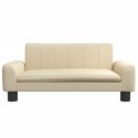 SOFA DLA DZIECI KREMOWA 70X45X30CM OBITA TKANINĄ