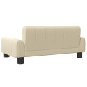 SOFA DLA DZIECI KREMOWA 70X45X30CM OBITA TKANINĄ